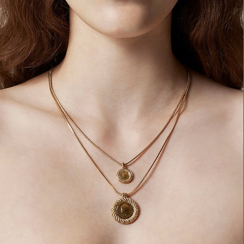 J. Crew Layered coin pendant necklace - Picture 4 of 4